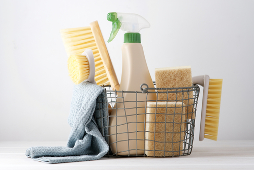 What cleaning supplies are needed in a house